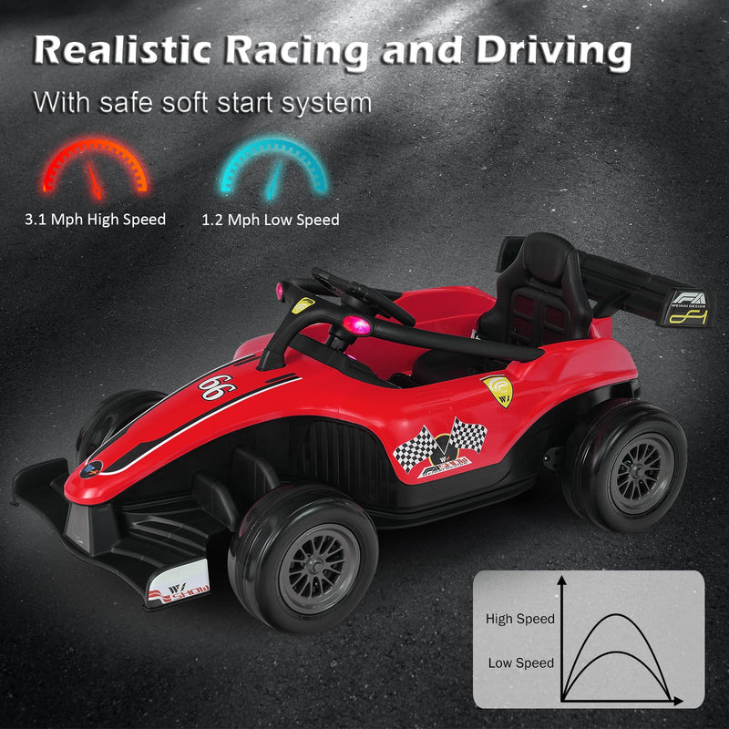 Load image into Gallery viewer, Electric Racing Truck for Kids with 2 Speeds, Remote Control, MP3 Player, and Lights - 12V

