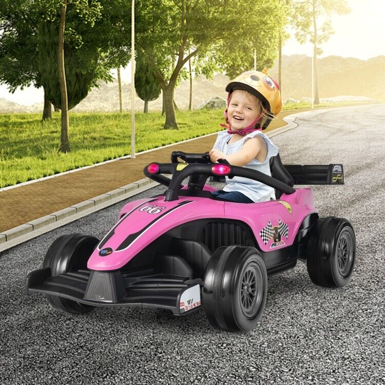 Load image into Gallery viewer, Electric Racing Truck for Kids with Remote &amp; Manual Control and Lights - 12V Girls&#39; Ride-On Toy
