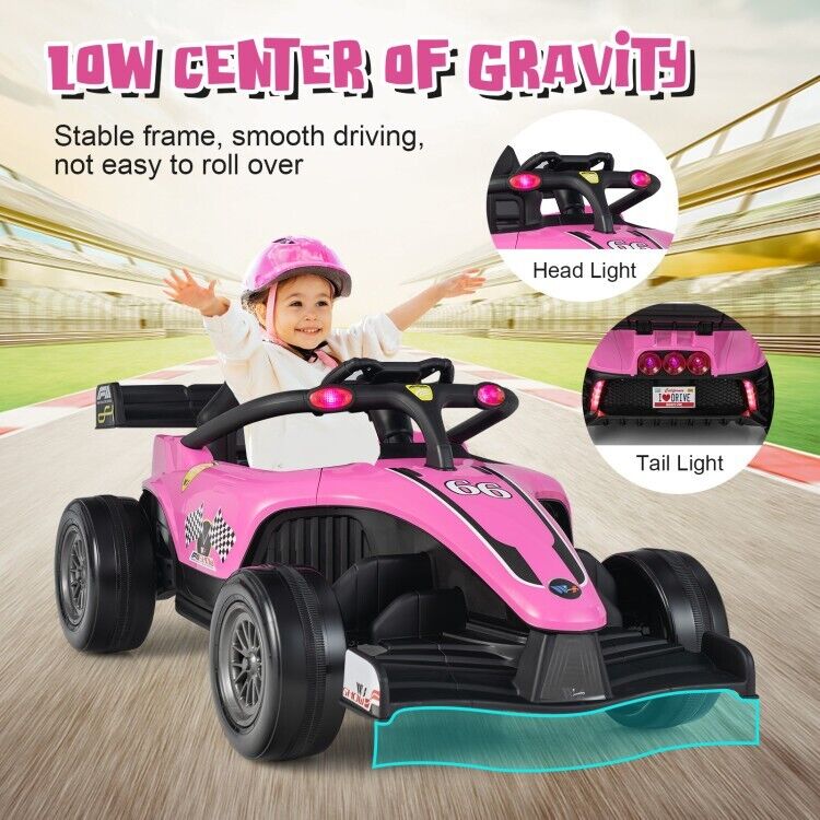 Load image into Gallery viewer, Electric Racing Truck for Kids with Remote &amp; Manual Control and Lights - 12V Girls&#39; Ride-On Toy
