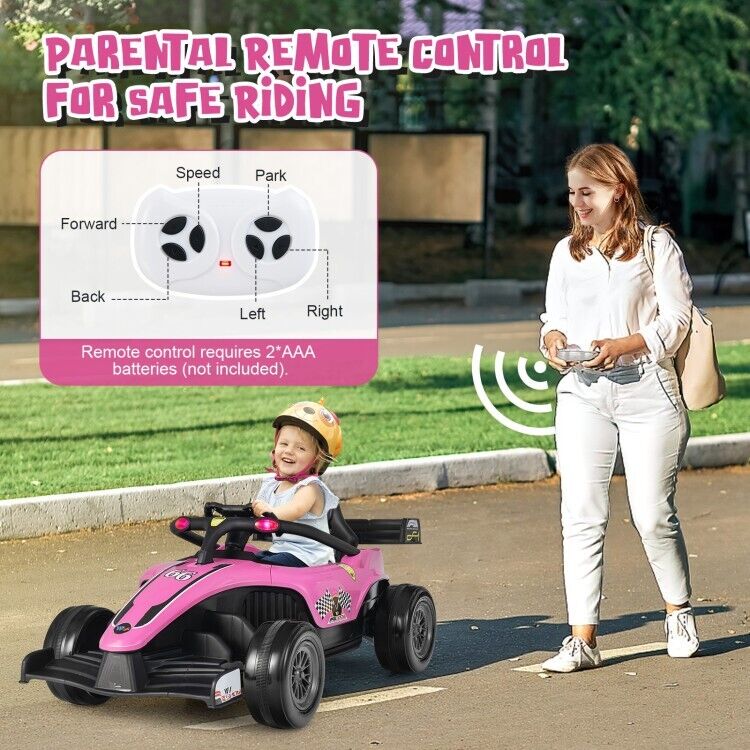 Load image into Gallery viewer, Electric Racing Truck for Kids with Remote &amp; Manual Control and Lights - 12V Girls&#39; Ride-On Toy
