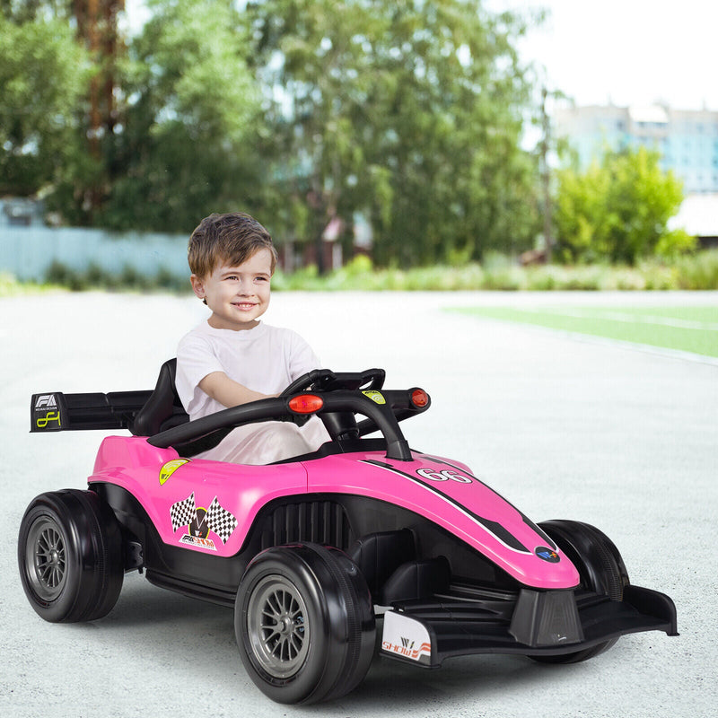 Load image into Gallery viewer, Electric Racing Truck for Kids with Remote Control, MP3 Player, and Lights - Pink (12V)
