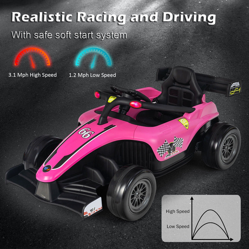 Load image into Gallery viewer, Electric Racing Truck for Kids with Remote Control, MP3 Player, and Lights - Pink (12V)
