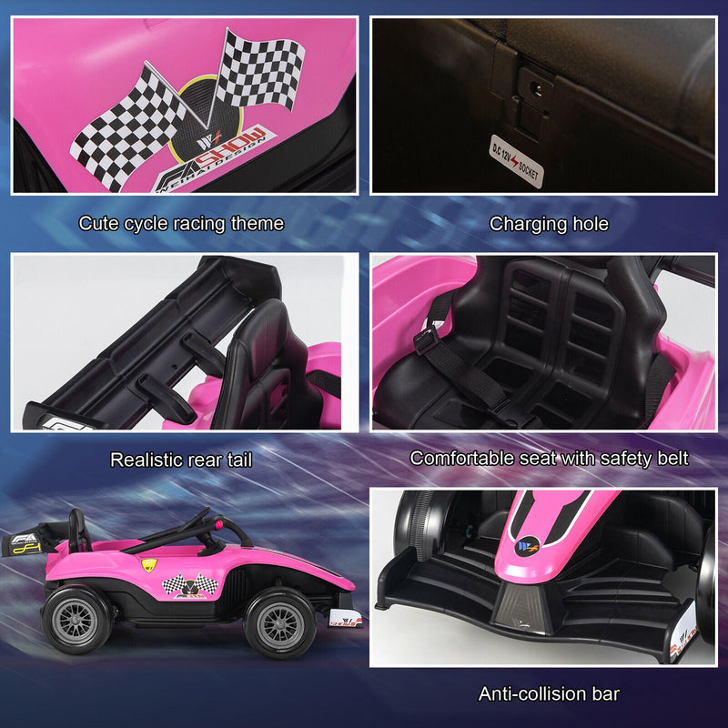 Load image into Gallery viewer, Electric Racing Truck for Kids with Remote Control, MP3 Player, and Lights - Pink (12V)
