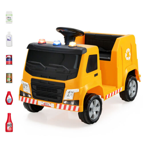 Load image into Gallery viewer, Electric Recycling Garbage Truck Ride-On Toy with Remote Control and Accessories - 12V
