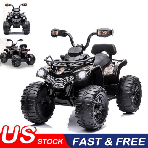 Load image into Gallery viewer, Electric Ride On ATV 4-Wheeler Quad Car for Kids with MP3 &amp; LED Lights - Black
