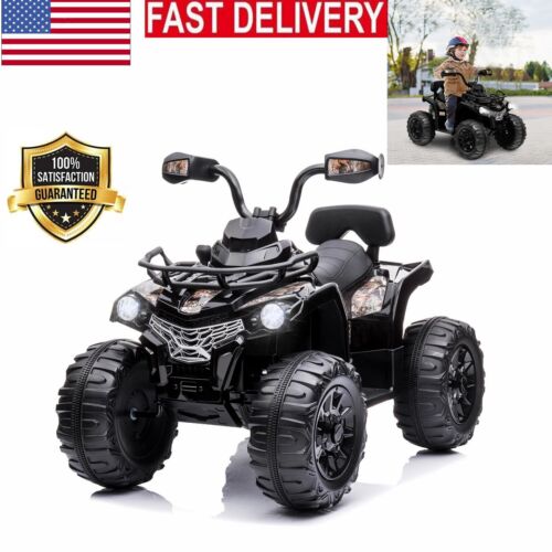 Electric Ride On ATV 4-Wheeler Quad Car Toy for Kids 3-8 Years Old with MP3 and 2-Speed Options