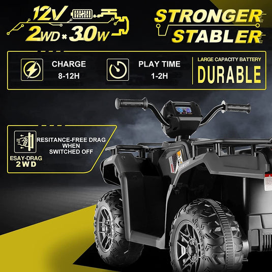 Electric Ride-On ATV Car for Kids with Music and 4-Wheel Drive