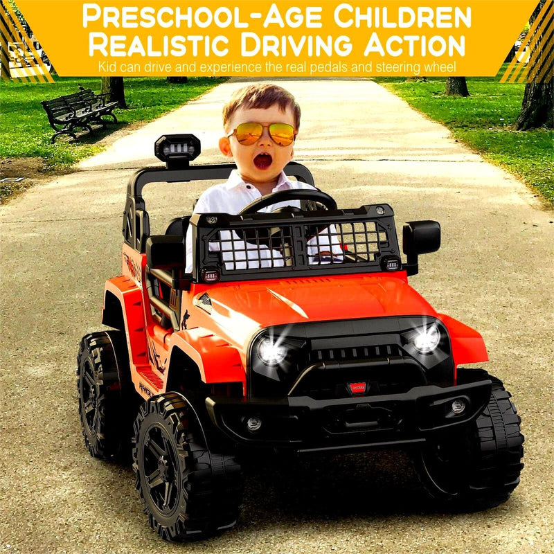 Load image into Gallery viewer, Electric Kids Ride-On Jeep SUV with 2 Speeds, Remote Control, LED Lights, and Music
