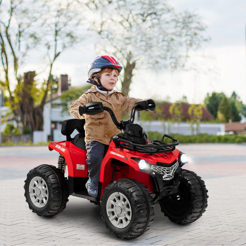 Load image into Gallery viewer, Electric Ride-On ATV for Kids with 2 Speeds, MP3 Player, and Headlights - Red

