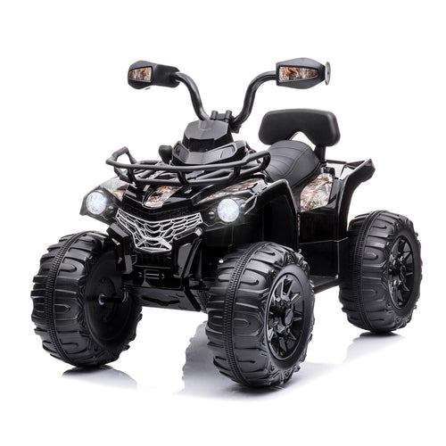 Electric Ride On ATV for Kids with 2 Speeds, MP3 Player, and LED Headlights - 12V 4-Wheeler Quad Car