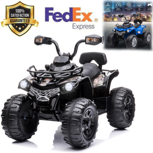 Load image into Gallery viewer, Electric Ride On ATV for Kids with 2 Speeds, MP3 Player, and LED Headlights - 12V 4-Wheeler Quad Car
