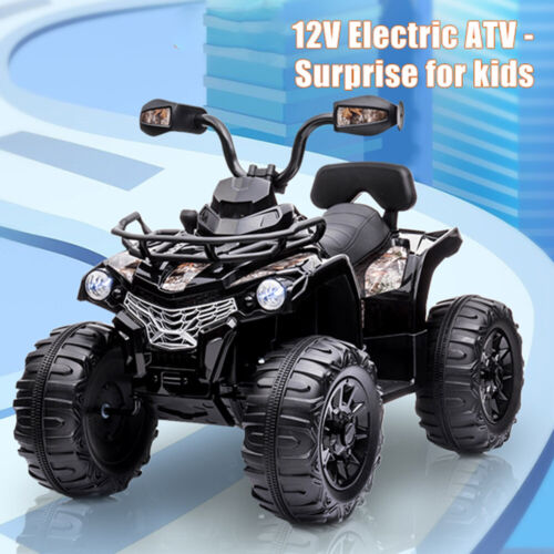 Electric Ride-On ATV Quad 4-Wheeler for Kids with MP3 and LED Lights - 2 Speed Options