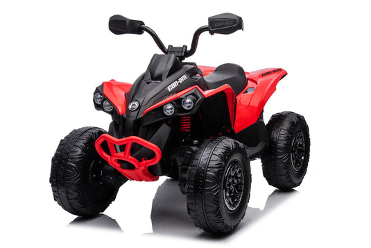 Electric Ride-On ATV Quad Car for Kids with MP3 Player and 4WD - Red