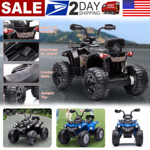 Load image into Gallery viewer, Electric Ride-On ATV Quad for Kids with LED Lights, Music, and USB - 12V
