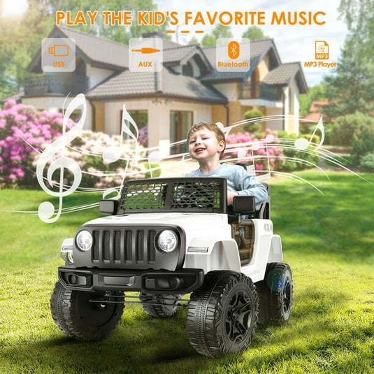 Electric Jeep Toy for Kids with Remote Control and 3 Speed Options