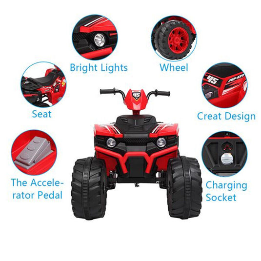 Electric Ride-On ATV Truck for Kids Ages 3-8 - 12V Power Wheels Car