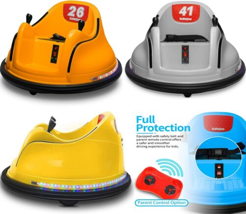 Electric Ride-On Bumper Car for Kids - 5 Vibrant Colors, Remote Control, and Lights Included