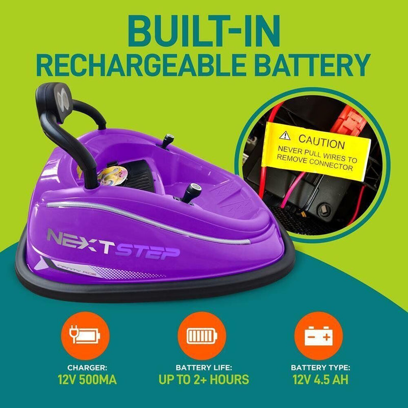 Load image into Gallery viewer, Electric Ride-On Bumper Car for Kids with Remote Control - Purple
