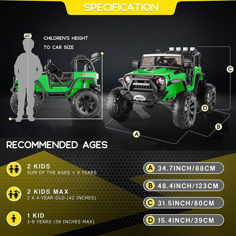Load image into Gallery viewer, Electric Ride-On ATV Truck for Kids Ages 3-8: The Perfect Gift!
