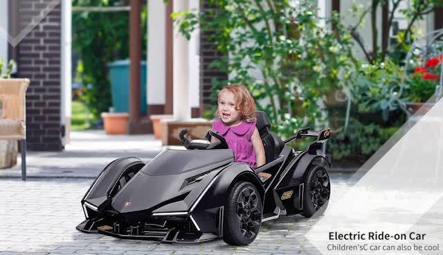 Load image into Gallery viewer, Electric Ride-on Car for Kids 3-6 Years with Remote Control and Suspension - Black
