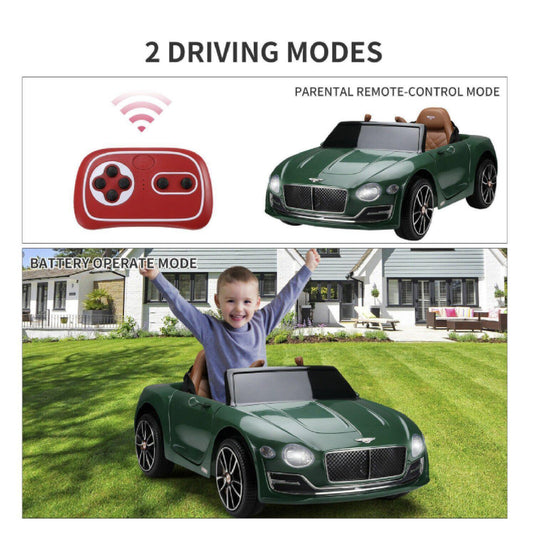 Electric Ride-On Car for Kids Ages 2-8 with Parental Remote Control - Green