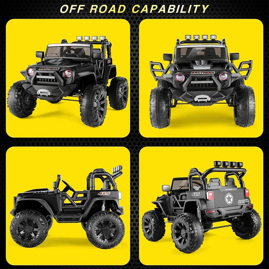 Electric Ride-On Car for Kids Ages 3-8: ATV Truck with 12V/24V Power Wheels