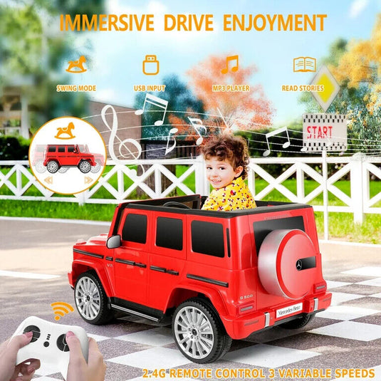 12V Electric Ride-On Car for Kids - Lamborghini & Mercedes Benz G500 Models