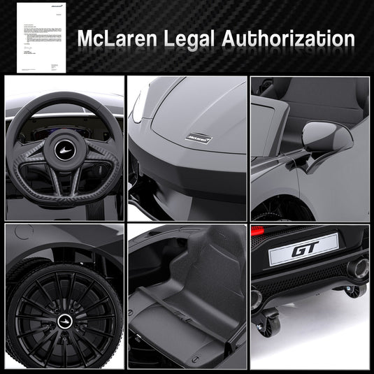 12V Licensed McLaren Battery Powered 2 Speed Sports Car Toy for Kids