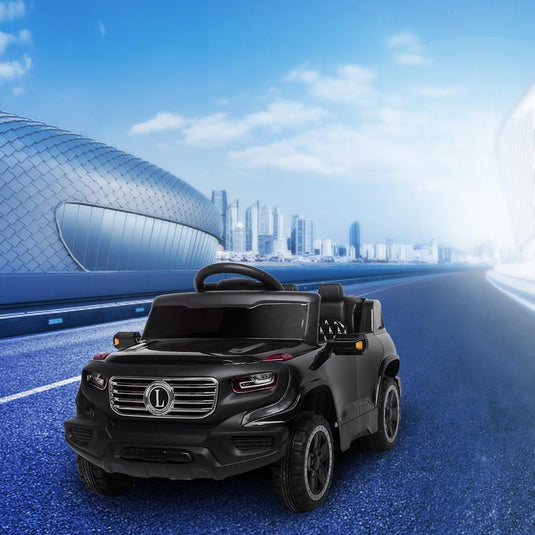 Electric Ride-On Car for Kids with 3 Speed Modes and Remote Control - Black