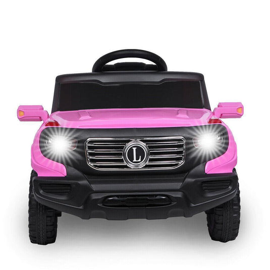 Electric Ride-On Car for Kids with 3 Speed Modes and Remote Control - Pink