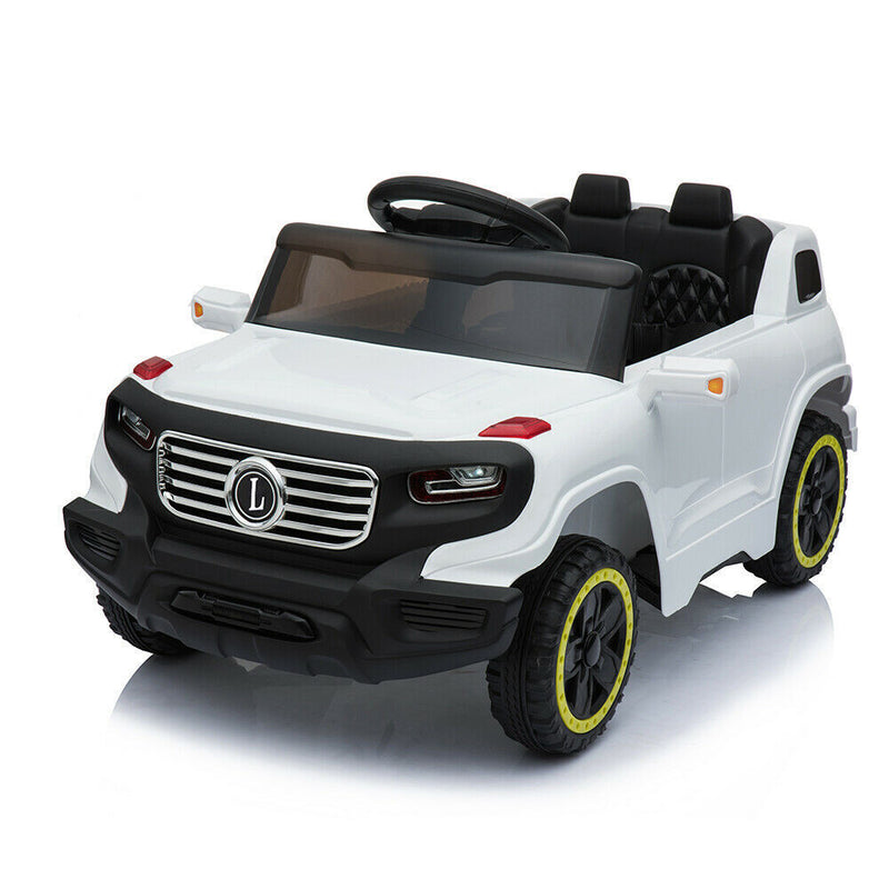 Load image into Gallery viewer, Electric Ride-On Car for Kids with 3 Speeds, Music Player, and Remote Control - White
