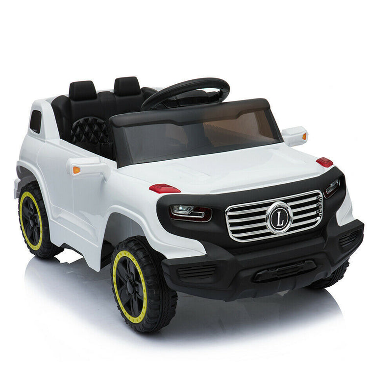 Load image into Gallery viewer, Electric Ride-On Car for Kids with 3 Speeds, Music Player, and Remote Control - White
