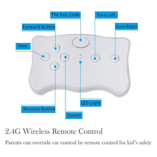 Electric Ride-On Car for Kids with Adjustable Seat and Remote Control - 4 Wheel Power Toy
