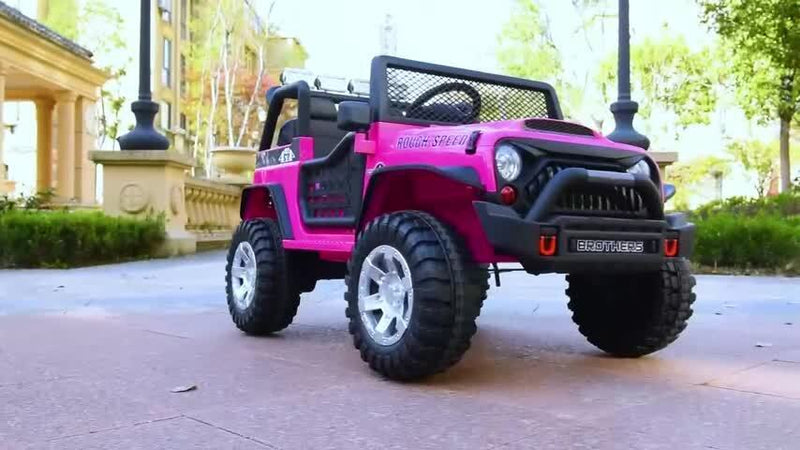 Load image into Gallery viewer, Electric Ride-On Car for Kids with LED Lights, MP3 Player, and Remote Control - 2 Seats, 12V
