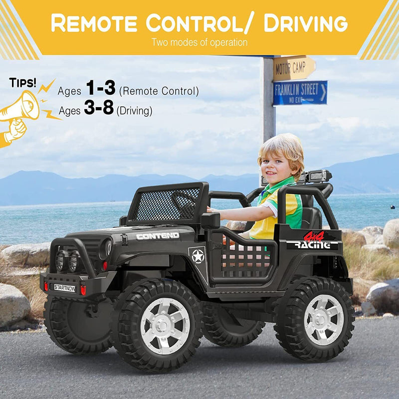 Load image into Gallery viewer, Electric Ride-On Car for Kids with LED Lights, MP3 Player, and Remote Control - 2 Seats, 12V
