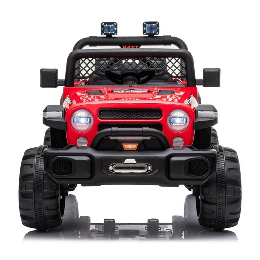 Electric Ride-On Car for Kids with MP3, LED Lights, Remote Control, and Adjustable Seat Belt