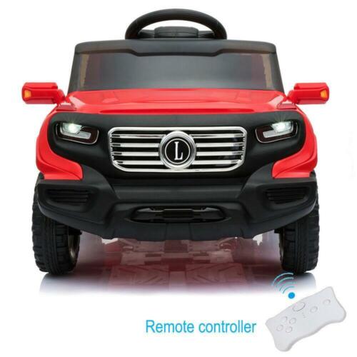 Electric Ride-On Car for Kids with MP3 Player, Lights, and Remote Control - Red