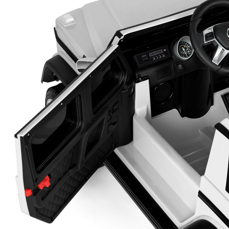 Load image into Gallery viewer, Electric Ride-On Car for Kids with Music, LED Lights, and Remote Control - 3 Speeds - White
