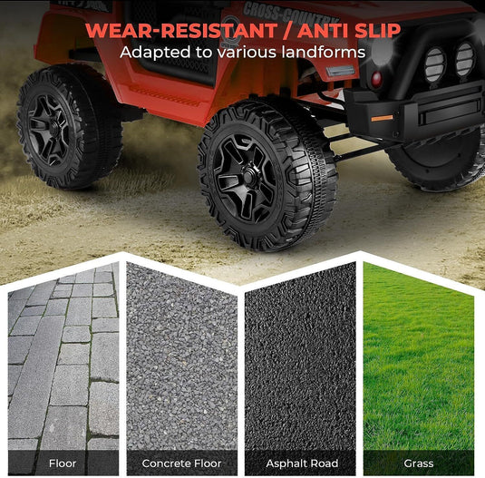 Electric Ride-On Car for Kids with Parental Remote Control - 12V Truck Toy