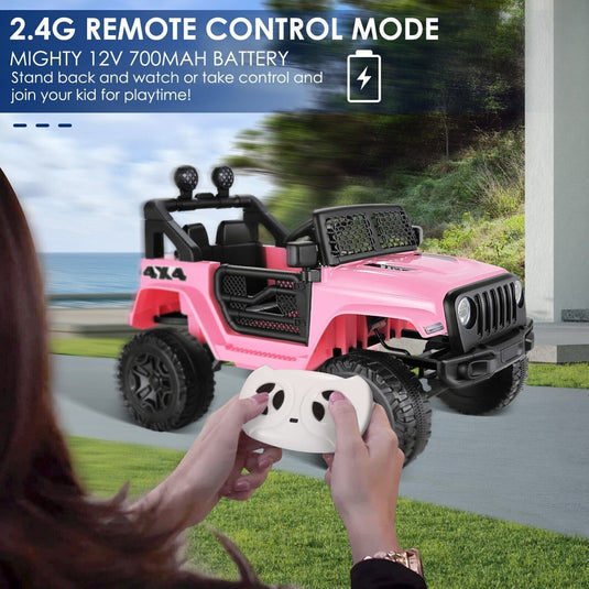 12V Electric Ride-On Car Trucks for Kids with Remote Control, MP3 & LED Lights