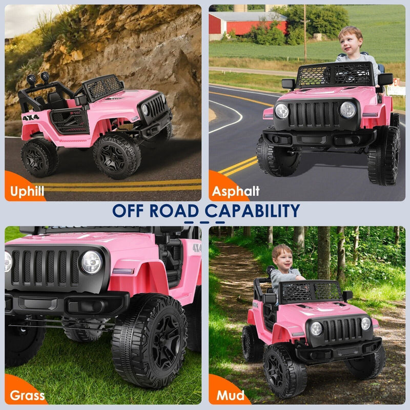 Load image into Gallery viewer, 12V Electric Ride-On Car Trucks for Kids with Remote Control, MP3 &amp; LED Lights
