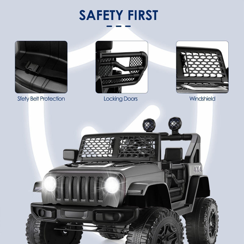 Load image into Gallery viewer, 12V Electric Ride-On Car Trucks for Kids with Remote Control, MP3 &amp; LED Lights
