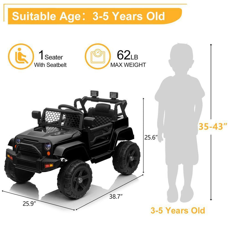 Load image into Gallery viewer, Electric Ride-On Car for Kids with Parental Remote Control - Black
