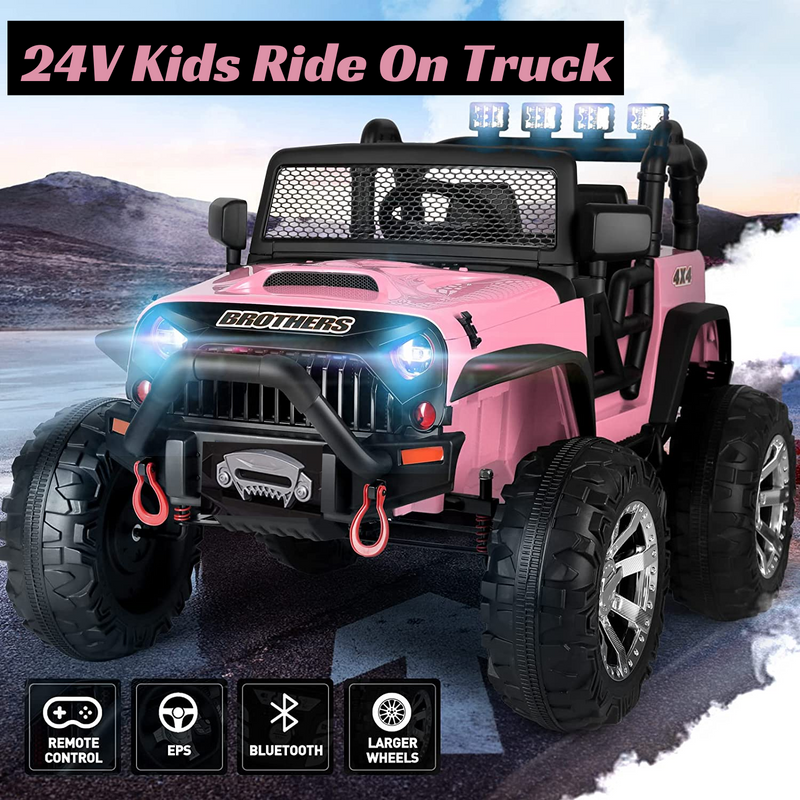 Load image into Gallery viewer, Electric Ride-On Car for Kids with Parental Remote Control, MP3 Player, and Gift Option - 24V Truck Toy
