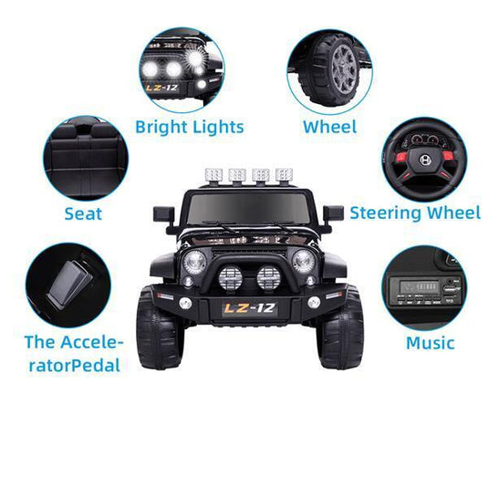 Electric Ride-On Car for Kids with Remote Control - 12V Rechargeable Battery, 4 MPH Speed