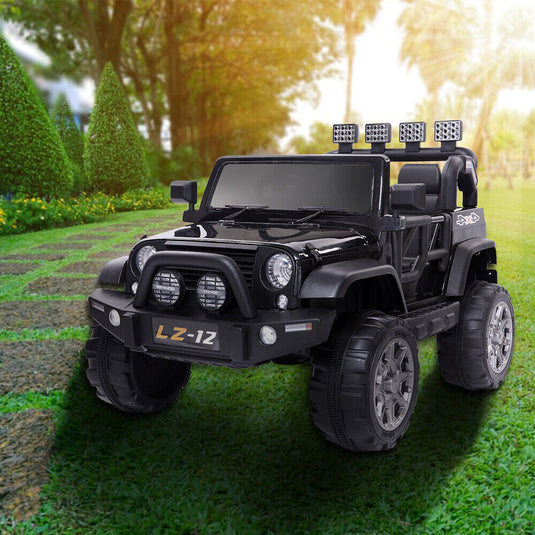 Electric Ride-On Car for Kids with Remote Control - 12V Rechargeable Battery, 4 mph Speed, Black