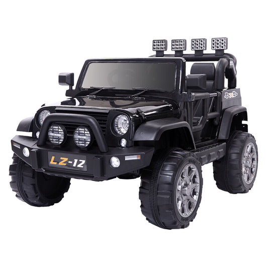 Electric Ride-On Car for Kids with Remote Control - 12V Rechargeable Battery, 4 mph Speed, Black
