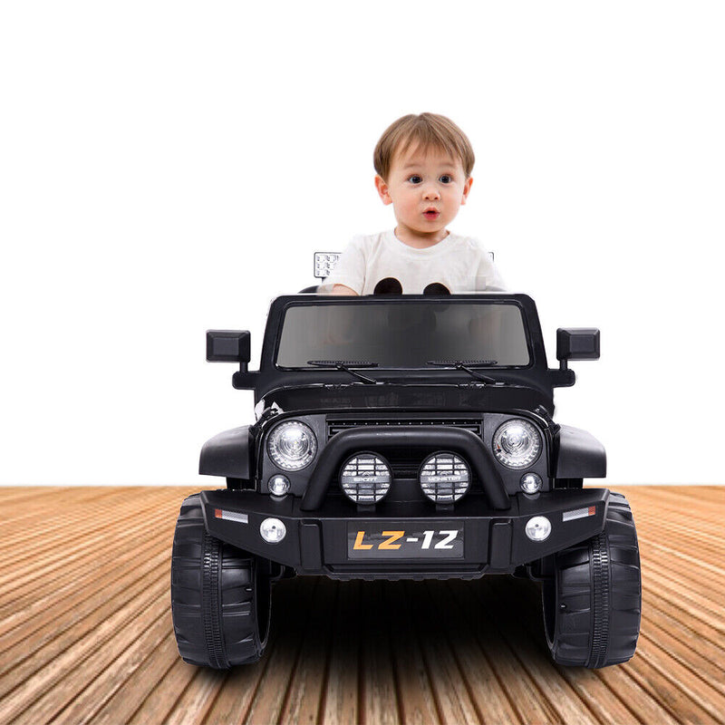 Load image into Gallery viewer, Electric Ride-On Car for Kids with Remote Control - 12V Rechargeable Battery, 4 mph Speed, Black
