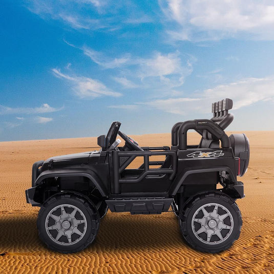 Electric Ride-On Car for Kids with Remote Control and 3 Speed Options - 12V, 7Ah, 4mph - Black