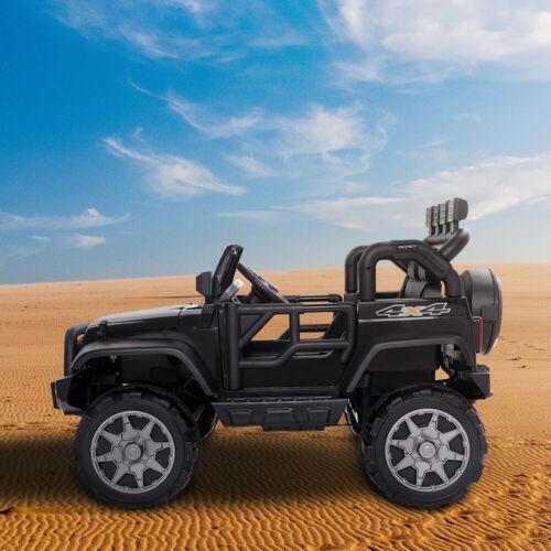 Electric Ride-On Car for Kids with Remote Control and 3 Speeds - Black